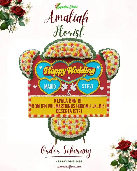 Papan Bunga Pernikahan Maba Tengah
